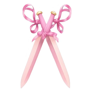 pastel pink dual daggers with ribbons sticker