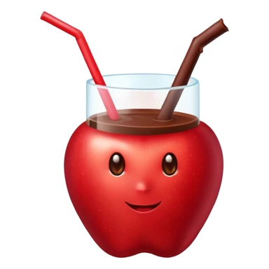 apple with chocolate drink sticker