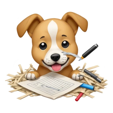 Dog eat homework sticker