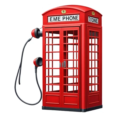 A red phone booth  sticker