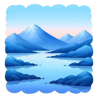 Blue Aesthetic Scenery Deco sticker