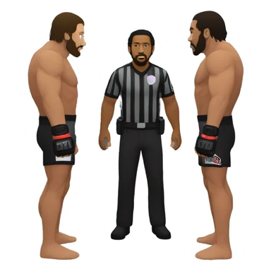 ufc referee herb dean making a stoppage in the octagon sticker