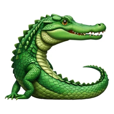 crocodile side view sticker