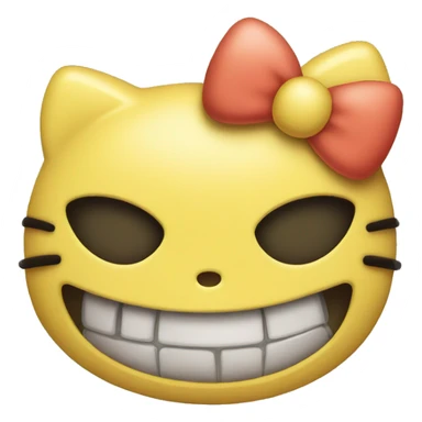 Yellow hello kitty mad sticker
