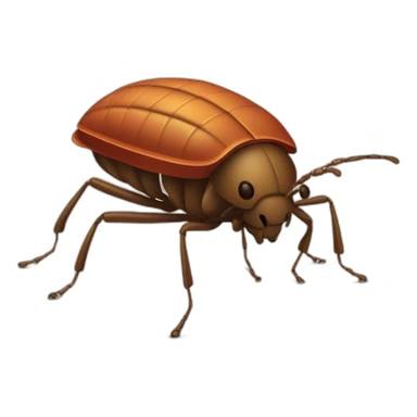 A bed bug with a machinegun sticker