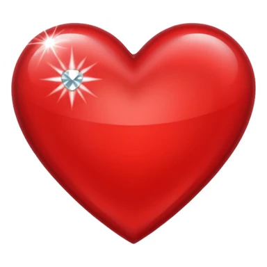 heart with a sparkling diamond border sticker