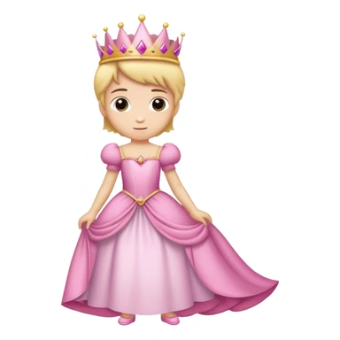 A boy with princess dress sticker