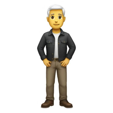 white man standing with hands crossed sticker