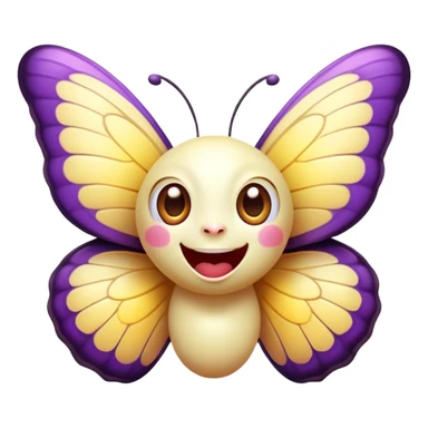 Cinematic Cheeky Butterfly Portrait Emoji, Head tilted dramatically with an exaggeratedly surprised expression, featuring a petite, vibrant body with wide, comically expressive eyes full of playful mischief and animated, fluttering wings, Simplified yet hilariously expressive features, highly detailed, glowing with a slightly sassy pastel glow, high shine, dramatic yet playful, stylized with an air of cheeky garden mischief, soft glowing outline, capturing the essence of a meme-worthy butterfly that looks ready to flutter its way into viral fame! sticker