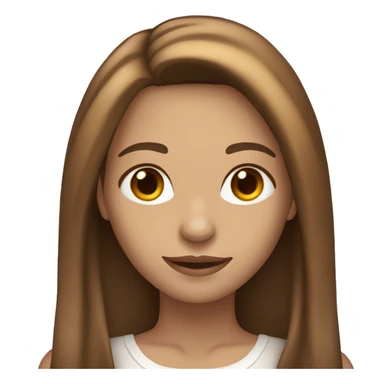 Fair skin tone female that has Brown long hairwith highlights  sticker