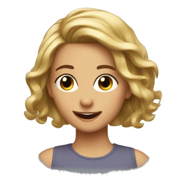 girl hair flip sticker