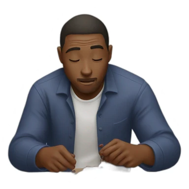 man spilling pot of beans sticker