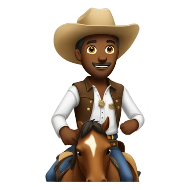 Cowboy on a horse  sticker