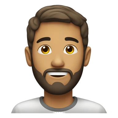 young man face with beard  hearing and approving what he hears sticker