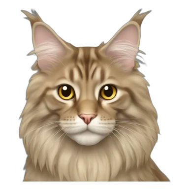 Maine coon beige sticker