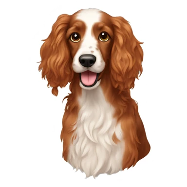 Milo the Mini Irish Setter + Poodle sticker