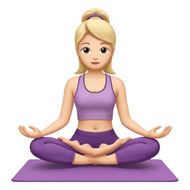 woman doing yoga sticker