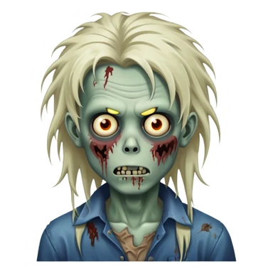 zombie boy with long hair sticker