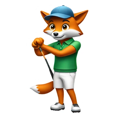 A fox golfing in Florida  sticker