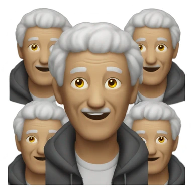 old man at a rave sticker