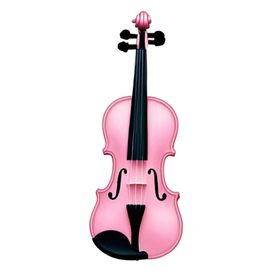 soft pastel pink violin with peonies and glitter sticker