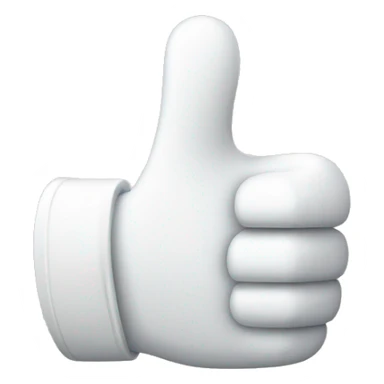 Thumbs up with white glove on  sticker