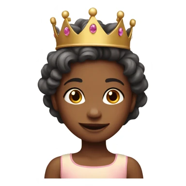 5 year old girl with crown sticker