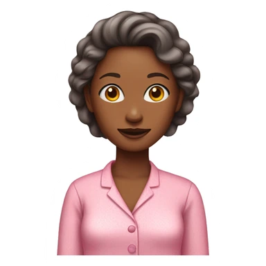 woman in pink pajamas sticker