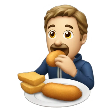 dutch man eating kroket sticker