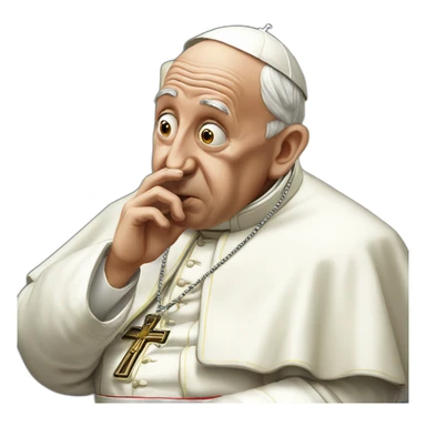 Pope puke sticker