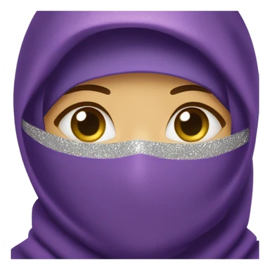 glittery purple niqab sticker