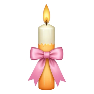 Candle with pink ribbon sticker