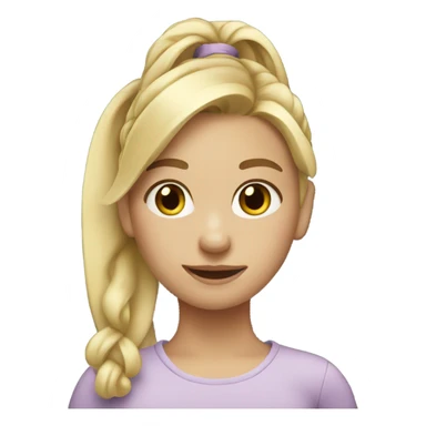 Blonde girl With a ponytail  sticker