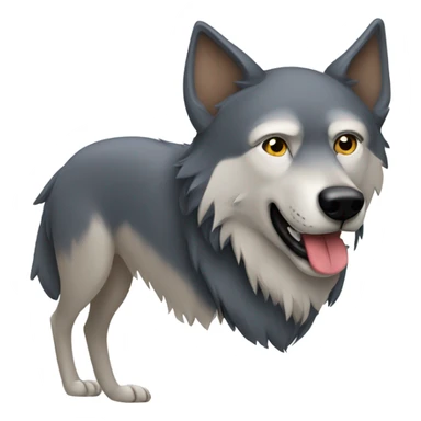 wolf and dog sticker