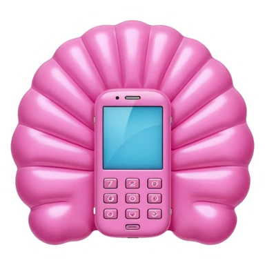 vintage rococo pink inflatable puffy shell phone sticker