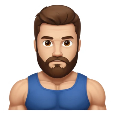 heroic man with beard and long brown hair sticker