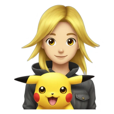 Pikachu sur dracofeu sticker