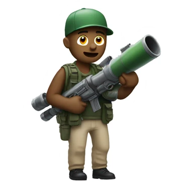 man with bazooka sticker