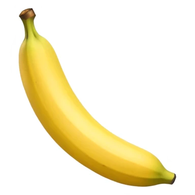 realistic shiny banana, simple style, iOS emoji style sticker