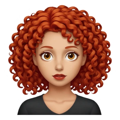 Morena do cabelo cacheado, vermelho sticker