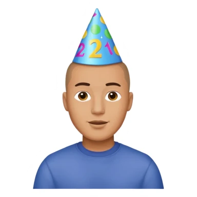 21st birthday buzz cut man sticker