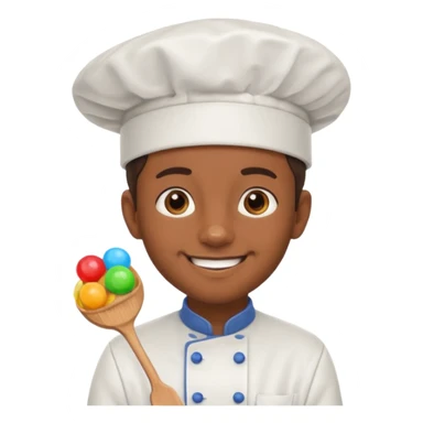Chef + gumdrop hat sticker