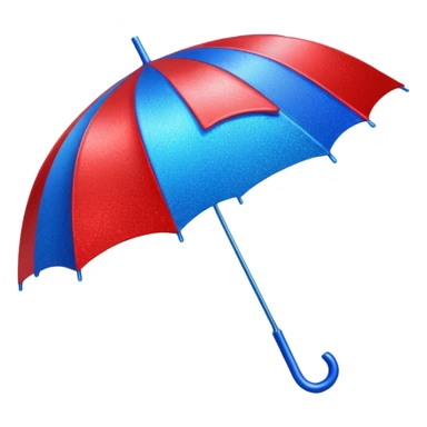glitter red and blue umbrella sticker