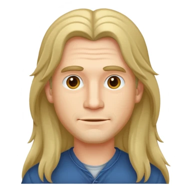 Saçı uzun olan bir erkek çiz sticker