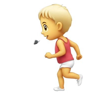 baby walking on treadmill sticker