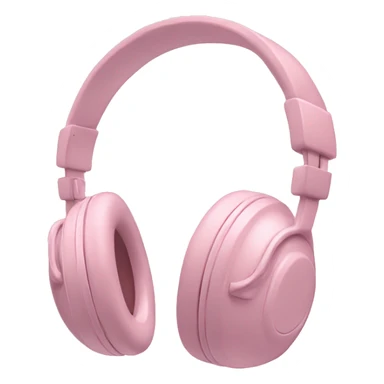 Headphones in pastel pink sticker