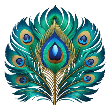 Create a emoji on peacock feather sticker
