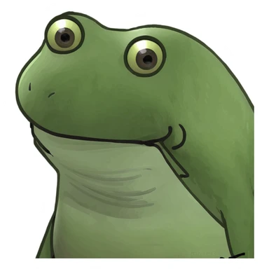 bufo frog meme looking surprised sticker