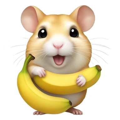 hamster eating banana  sticker