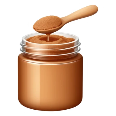 brown Body scrub cream pot  sticker